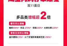 天猫双11淘宝闪购首日数据公布：咖啡暴涨800%、超市便利增长670%-紫竹林-程序员中文网