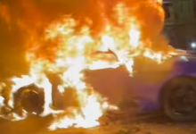 不止电车会起火 成都一兰博基尼撞上绿化带后自燃烧成空壳-紫竹林-程序员中文网