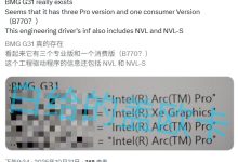 英特尔 BMG-G31 被曝将用于四款 GPU 型号，暗示 Arc B770 开发中-紫竹林-程序员中文网