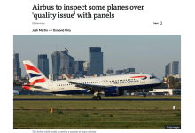 因金属面板存在质量问题，空客将检查 A320 系列飞机部分机体-紫竹林-程序员中文网