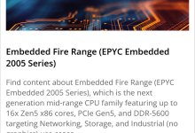 AMD 确认 EPYC Embedded 2005 系列嵌入式处理器，与 