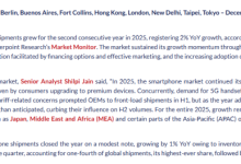 2025全球智能手机出货量增2% 苹果20%份额登顶领跑市场-紫竹林-程序员中文网