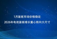 1月面板市场价格稳定，2026年电视面板增长重心转向大尺寸-紫竹林-程序员中文网