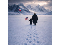 白宫发布特朗普与企鹅走向格陵兰岛AI图片-紫竹林-程序员中文网