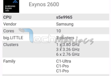 首款2nm芯片来了！三星Exynos 2600多核成绩突破1.1万分：冲进第一梯队-紫竹林-程序员中文网