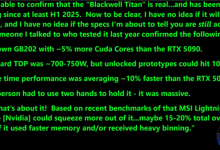 NVIDIA新卡皇RTX 5090 Ti再曝光：功耗直飙超700W！性能提升10%-紫竹林-程序员中文网