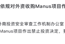 “擦边球”没打起来！Manus收购被叫停的启示-紫竹林-程序员中文网