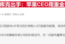 苹果CEO库克再度增持耐克股票 去年买入部分已浮亏25%-紫竹林-程序员中文网