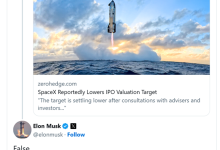 知情人士称SpaceX下调IPO估值,马斯克辟谣-紫竹林-程序员中文网